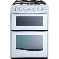 New World G55TT 55cm Twin Cavity Gas Cooker in White